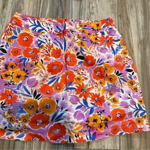 Enzzo Floral Mini Skirt with Vibrant Colors